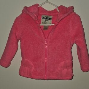 OshKosh B'gosh Bright Pink Zip-Up Hoodie